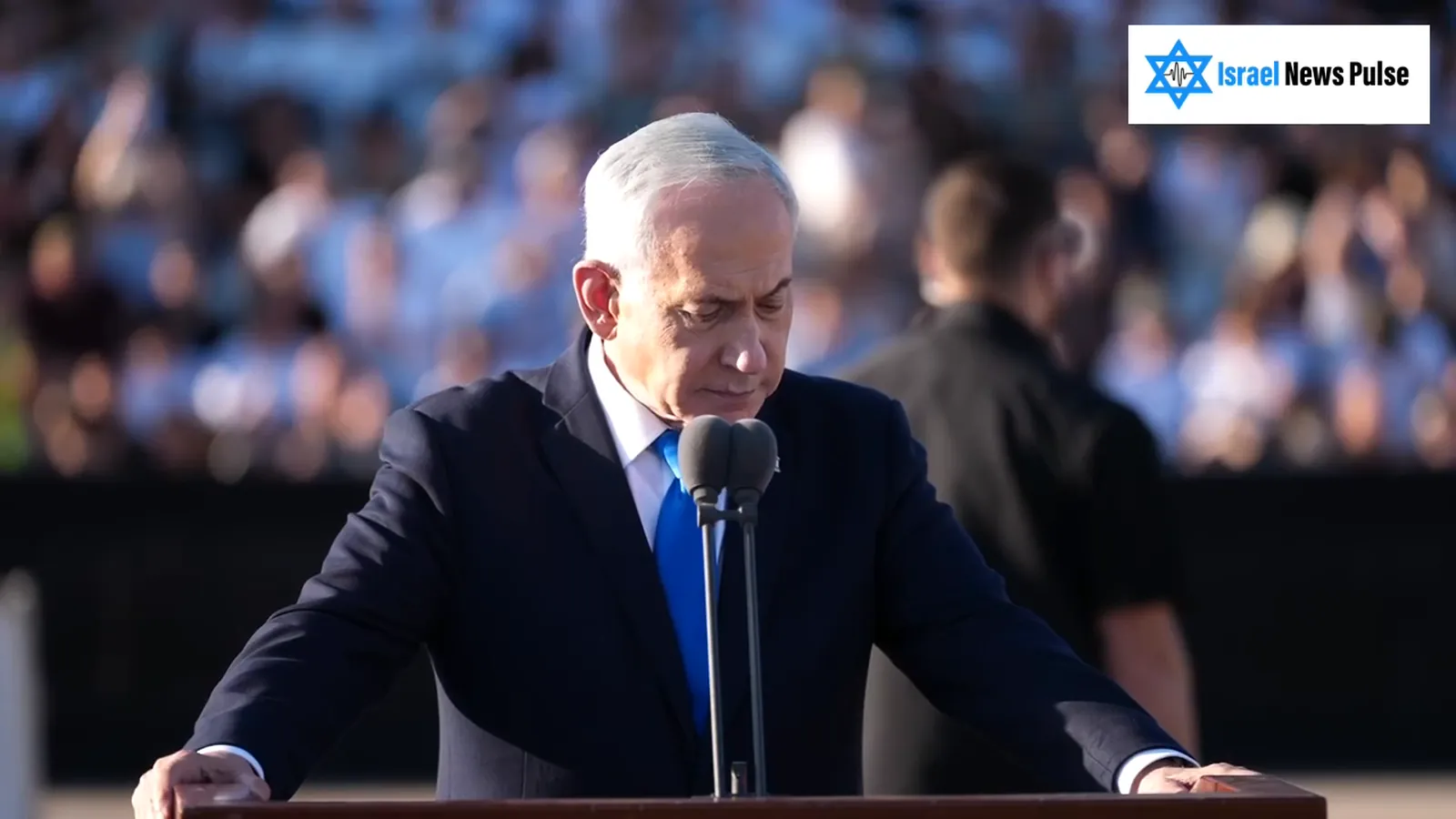 Benjamin Netanjahu spricht bei einer Abschlussfeier für Offiziere, als Standbild aus dem bereitgestellten Video.