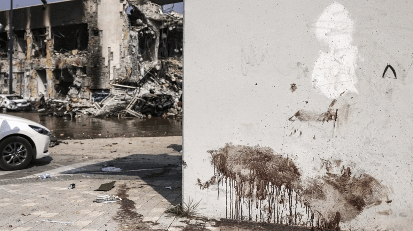 destruction caused by Hamas Militants when they infiltrated Sderot