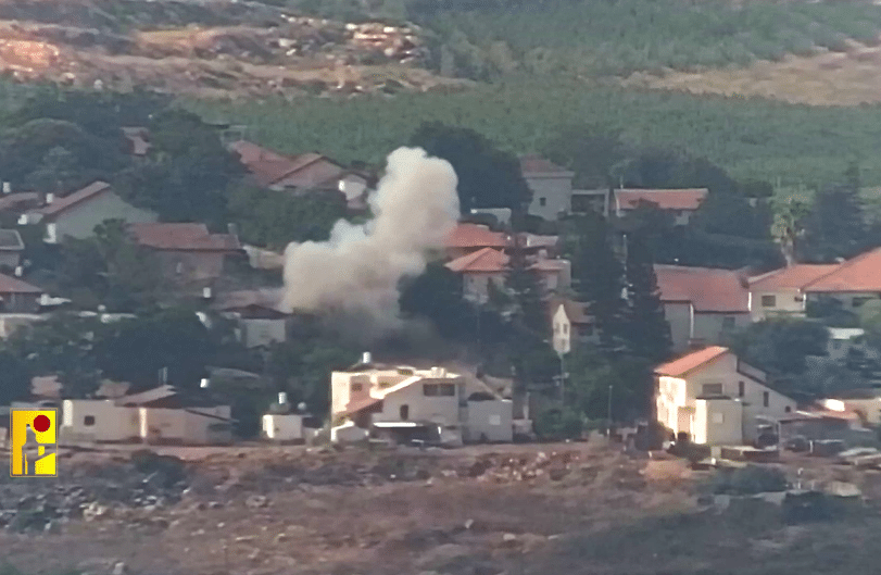 A Hezbollah anti-tank missile attack targeting Metula. October 17, 2023