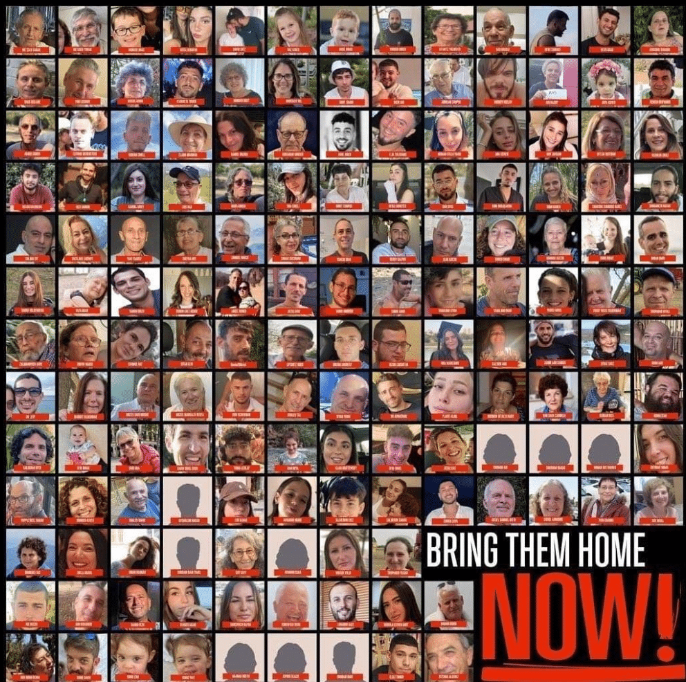 The 199 hostages taken by Hamas. Bring then home NOW! Please share!