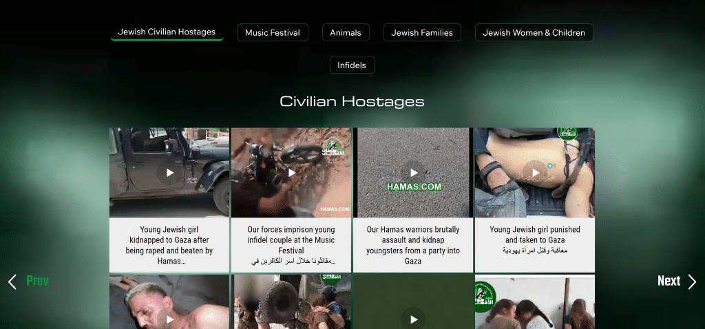 Hamas graphic media gallery openly admitting atrocities 